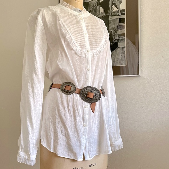 H&M Tops - New H&M Sheer Tuxedo Style Blouse - Sz 12